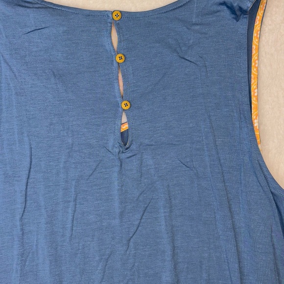 NWT! Matilda Jane Blue V‑Neck Top with Yellow Trim button key hole
Size XXL - Picture 4 of 12